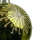 Vánoční ozdoba - zelená koule s hvězdou, 10 cm, Colmore