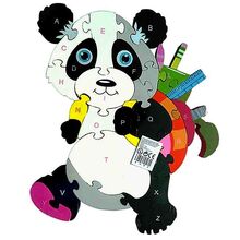 Vzdělávací dřevěné puzzle - Panda