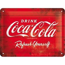 Nostalgic Art Plechová cedule - Coca Cola Červené logo