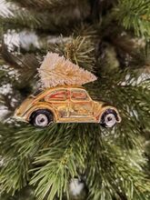 Vánoční ozdoba - autíčko zlaté