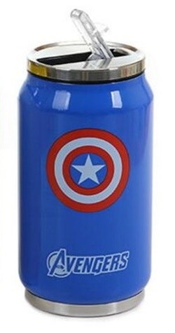 Marvel Láhev s brčkem Kapitan Amerika 300 ml